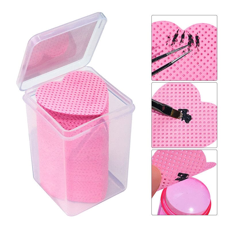200pcs Pink Lint Free Nail Wipes - Image 2
