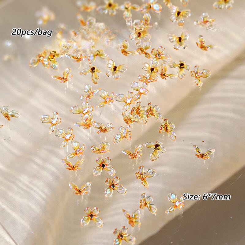 20pcs Ice Transparent Butterflies 3D Nail Decorations - Image 14