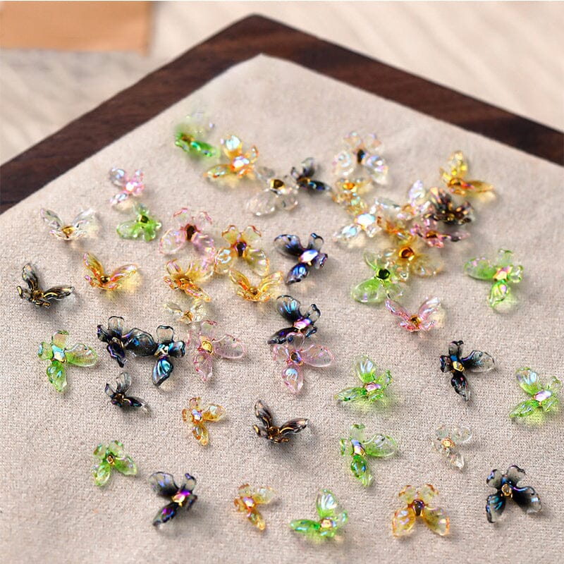 20pcs Ice Transparent Butterflies 3D Nail Decorations - Image 3