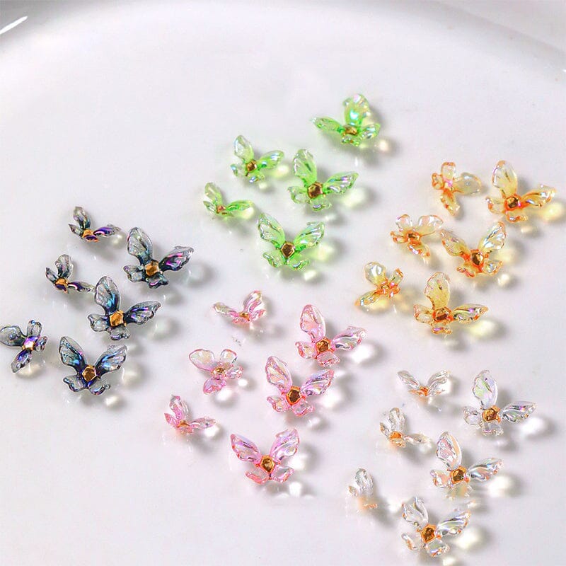 20pcs Ice Transparent Butterflies 3D Nail Decorations - Image 7