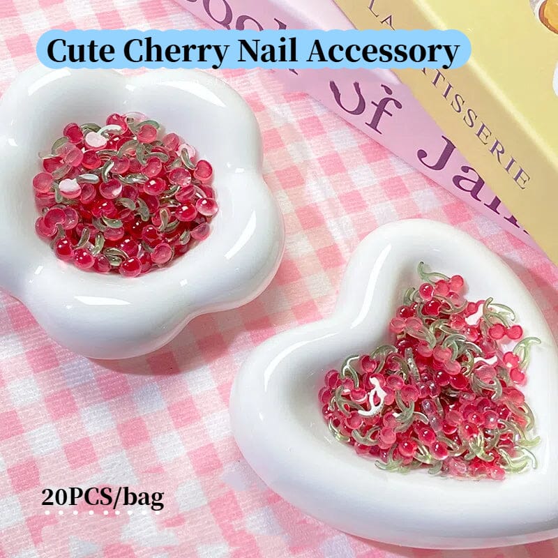 20pcs Sweet Mini Red Cherry 3D Nail Decorations - Image 7