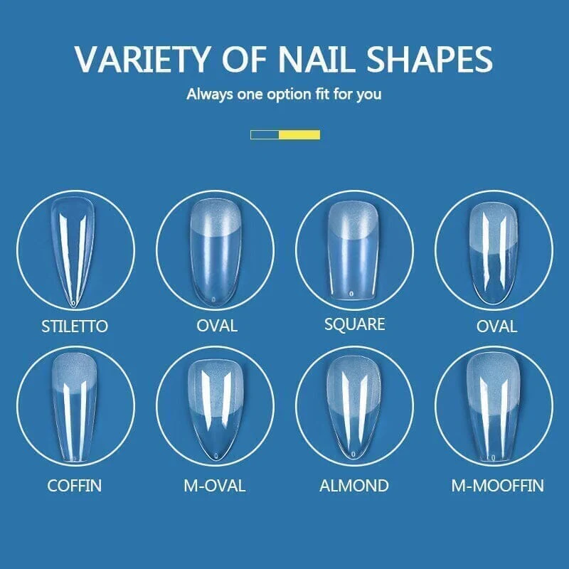 240pcs Square Semi-Matte False Nail Tips - Image 9