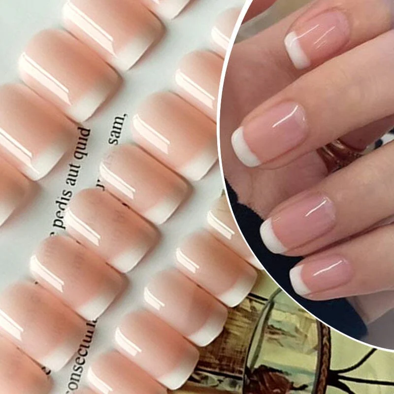 24pcs Khaki #41 Almond Press on Nails - Image 4
