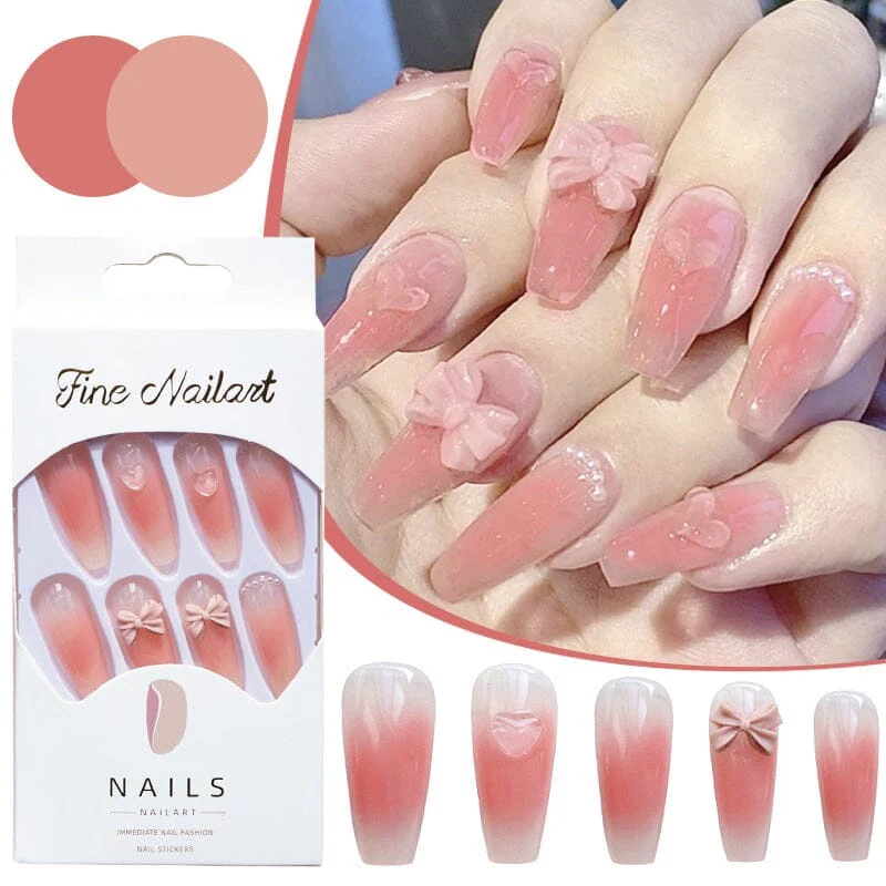 24pcs Khaki #41 Almond Press on Nails - Image 5