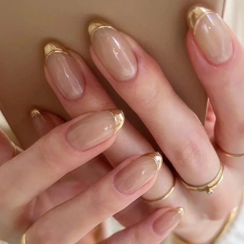 24pcs DY1312-B7 Almond Press on Nails - Image 2