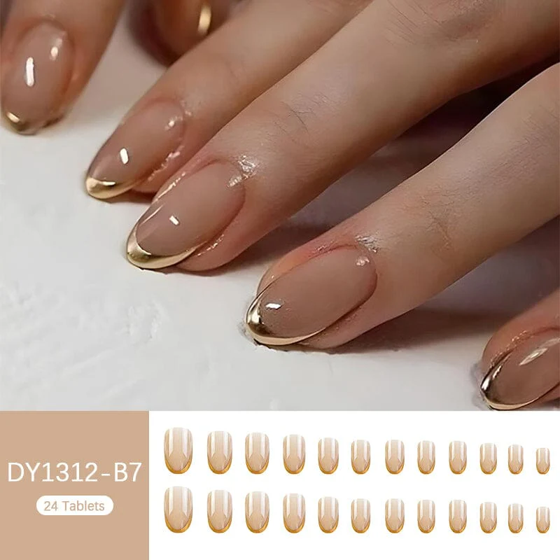 24pcs DY1312-B7 Almond Press on Nails - Image 8