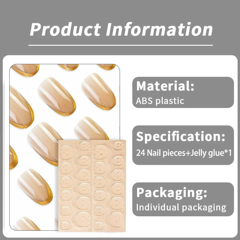 24pcs DY1312-B7 Almond Press on Nails - Image 9