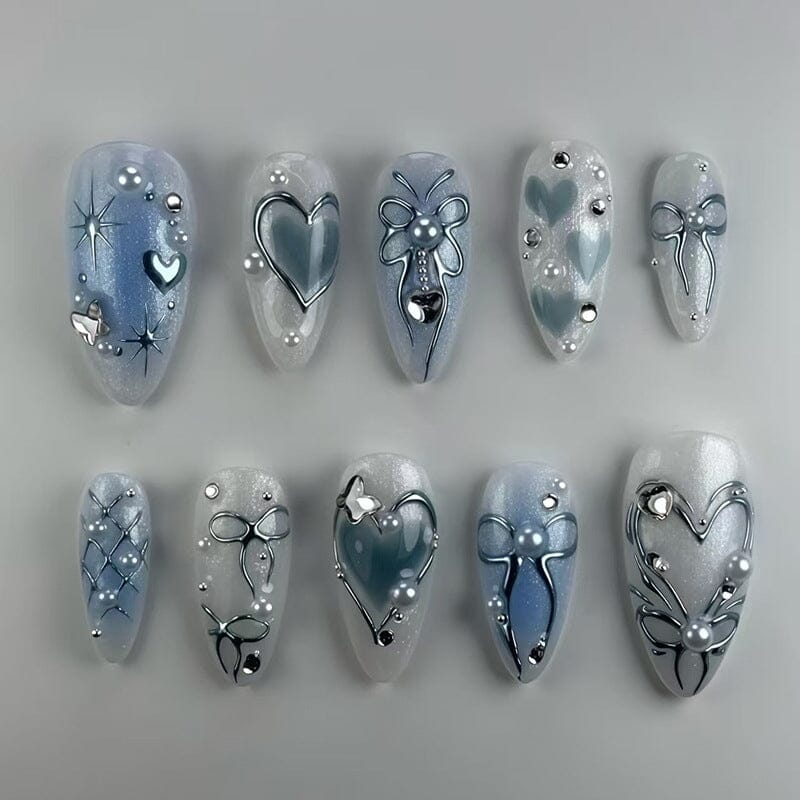 24pcs Z1052 Almond Press on Nails - Image 2