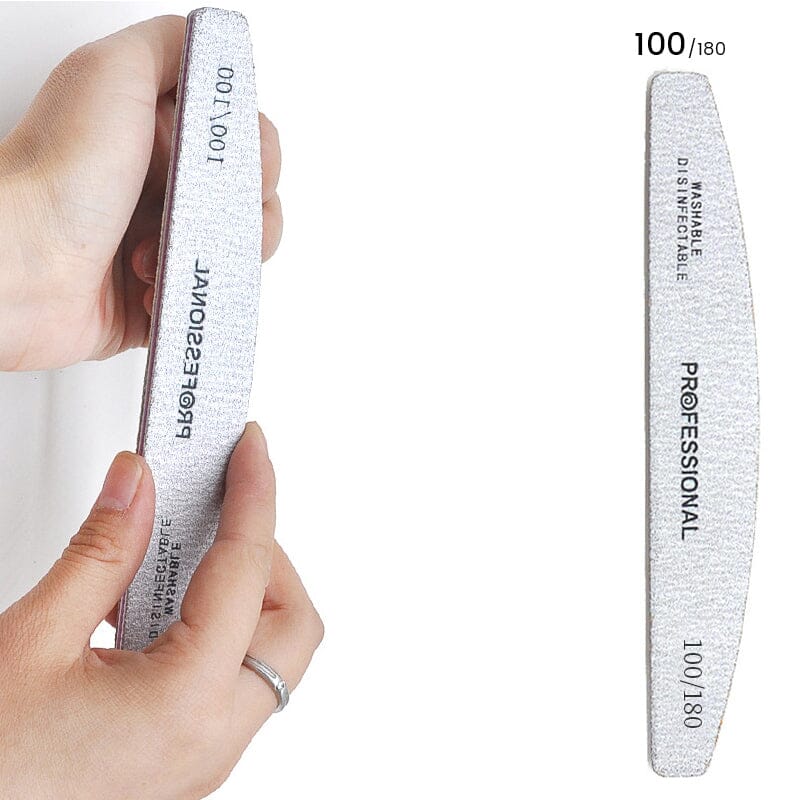 25pcs Half-moon Shaped Nail Files 100/180 - Image 4