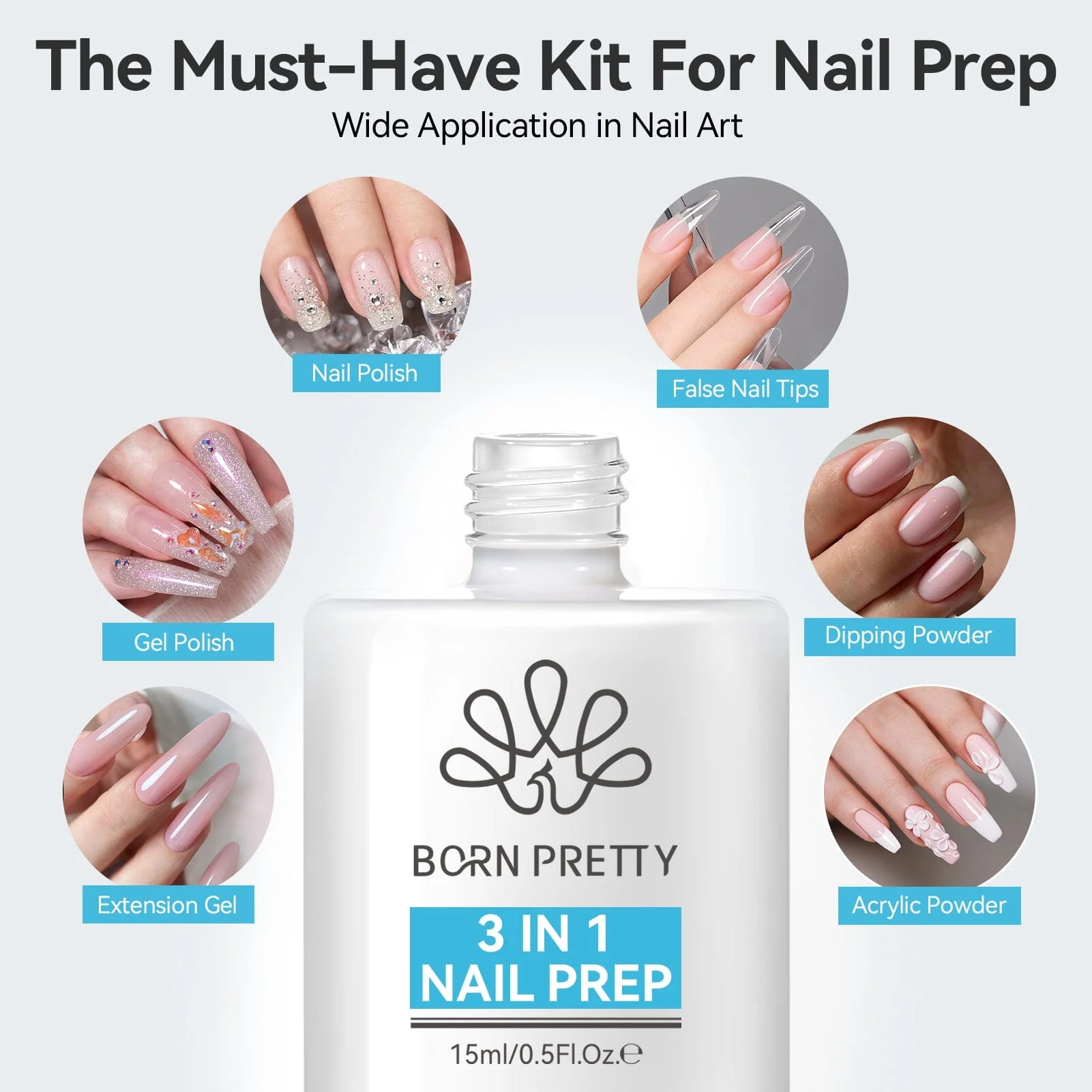3 in 1 Nail Prep 15ml - Image 7