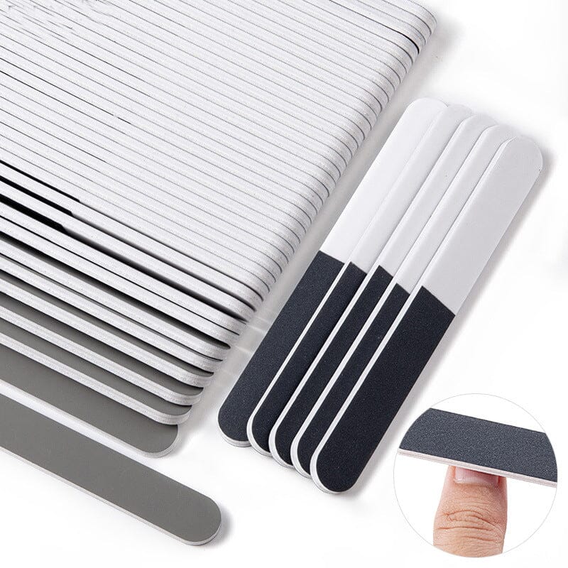 3-sided Nail File Buffer Black White Grey - Image 7