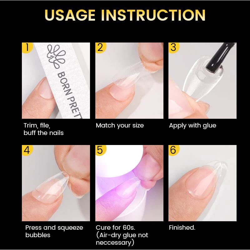 300pcs 15 Sizes Oval False Nail Tips Full Cover Half Matte Nails - Image 9
