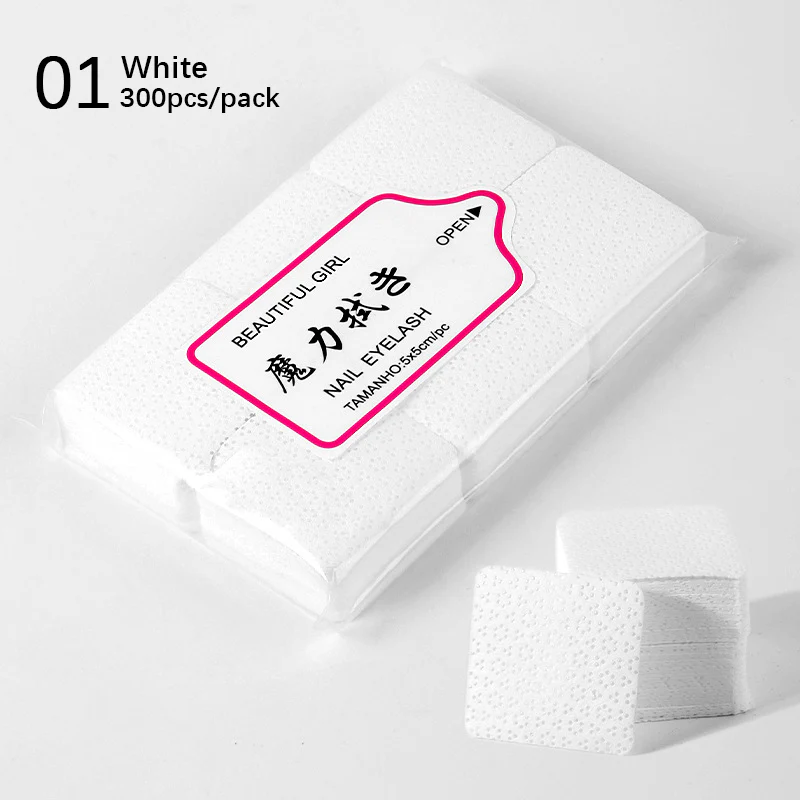 300pcs White Lint Free Nail Wipes - Image 12