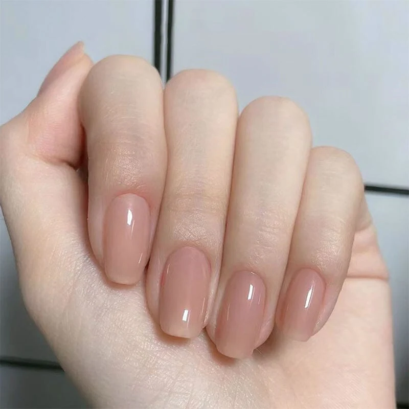 30pcs 15 Sizes Short Square Blush Gradient False Nail Tips Press on Nails - Image 3