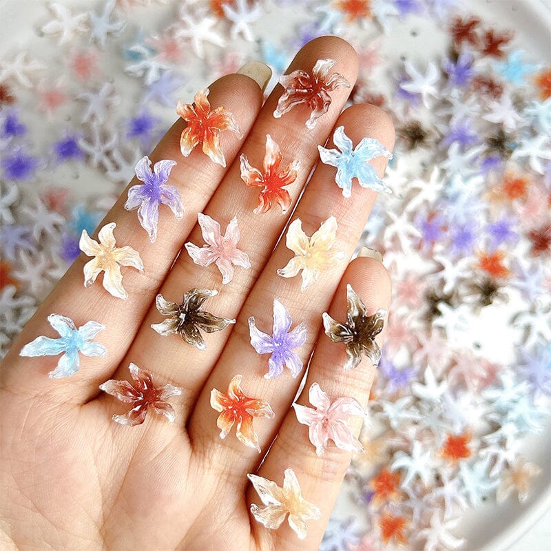 30pcs Lily Flowers Plastic Nail Art Decorations - Image 4