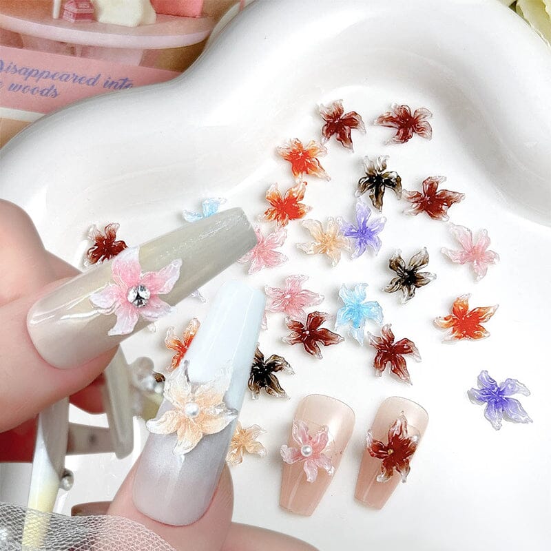 30pcs Lily Flowers Plastic Nail Art Decorations - Image 6
