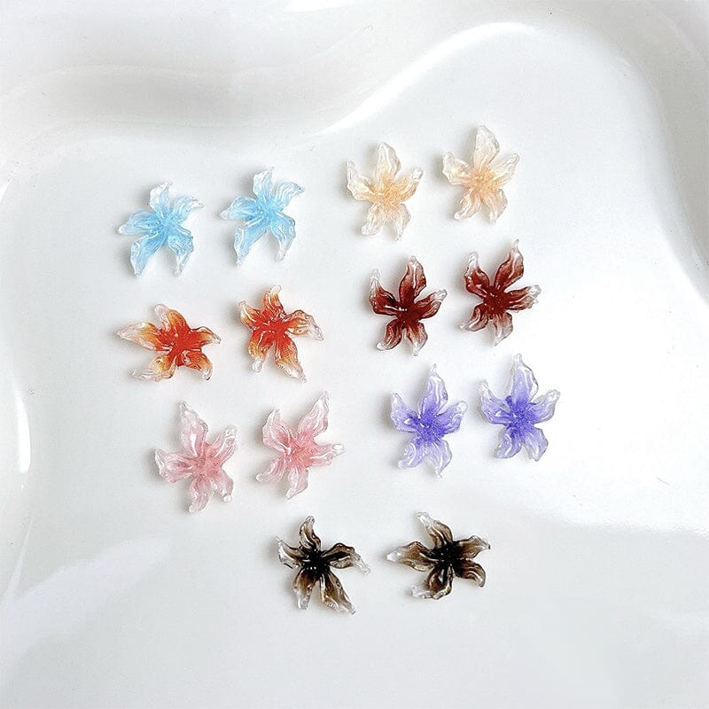 30pcs Lily Flowers Plastic Nail Art Decorations - Image 8