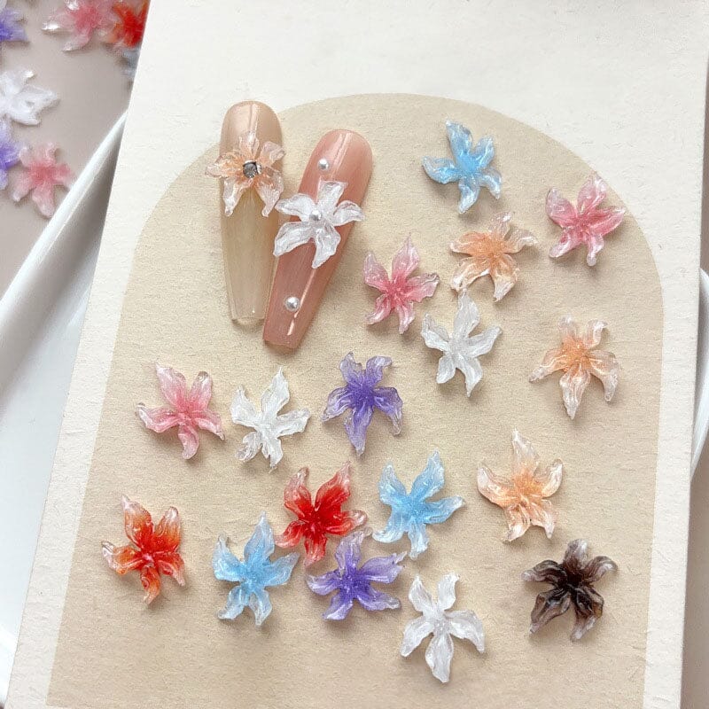 30pcs Lily Flowers Plastic Nail Art Decorations - Image 9