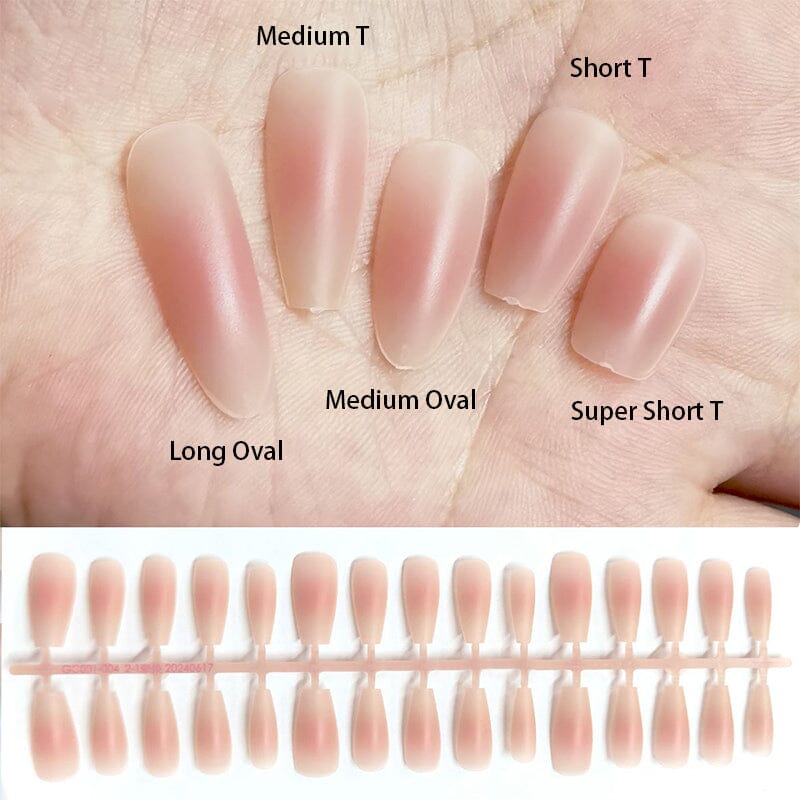 30pcs Medium Oval Pink Matte Press on Nails - Image 10