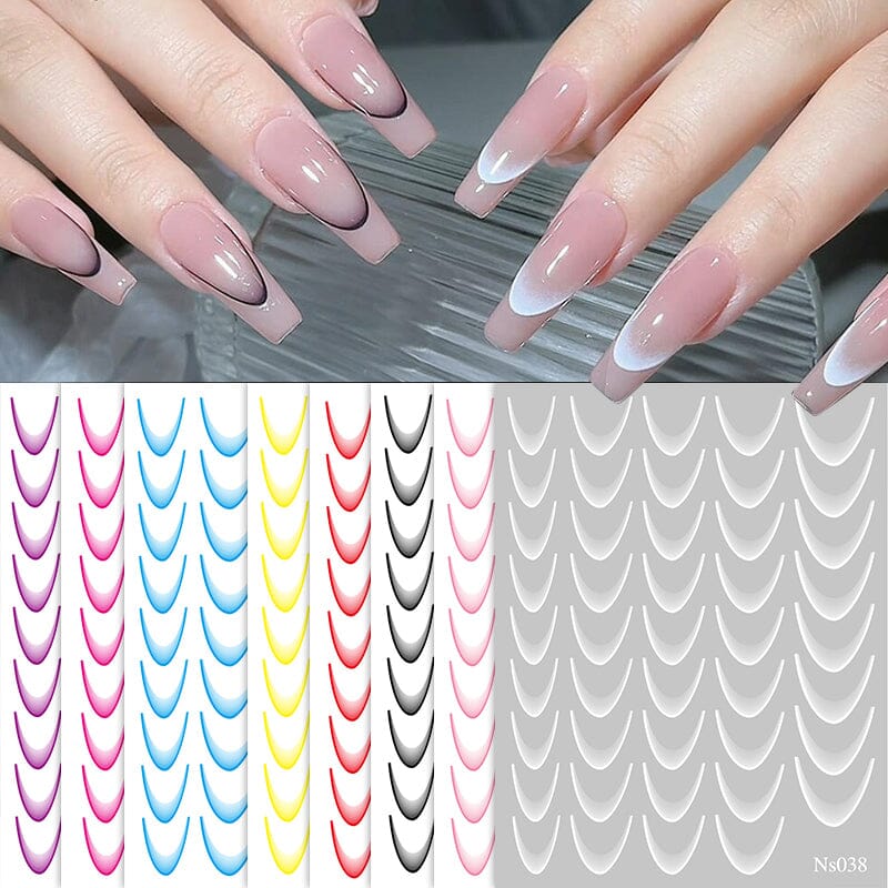 3D Gradient French Line Nail Stickers - Image 6