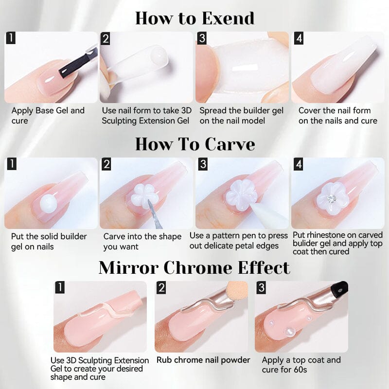 3D Sculpting Extension Gel 8ml - Image 9