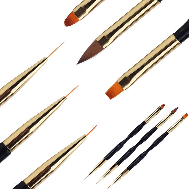 3pcs Double Head UV Gel Nail Brushes - Image 11