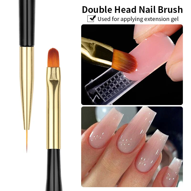 3pcs Double Head UV Gel Nail Brushes - Image 6