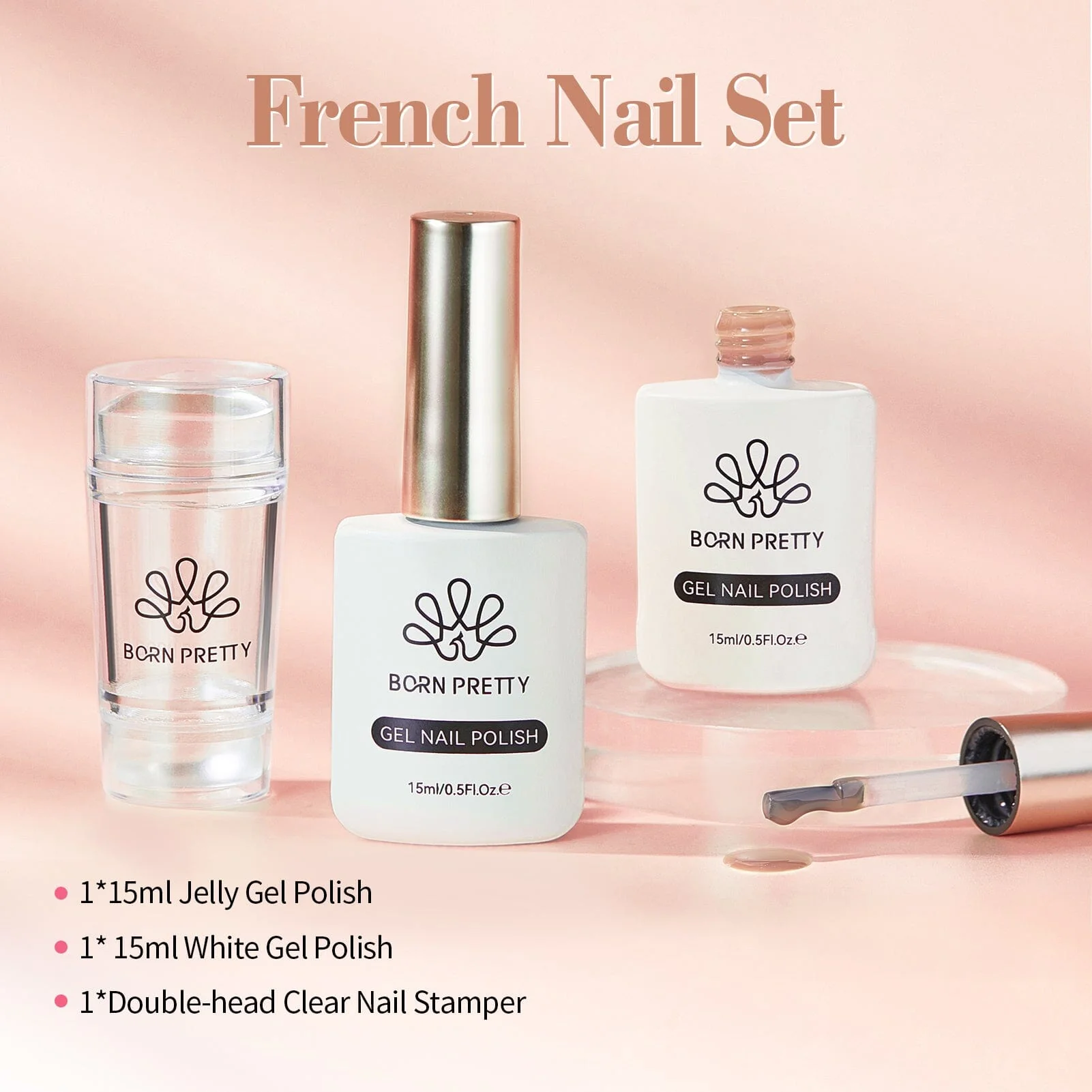 3pcs French Nails Set #04 - Image 3