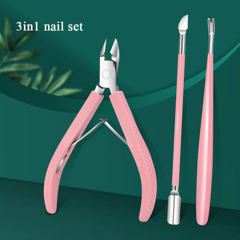 3pcs Nail Cuticle Tools Kit