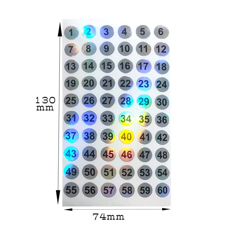 3pcs Number Label Stickers 1-180 - Image 6