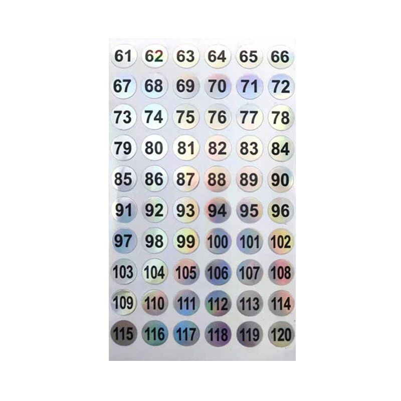 3pcs Number Label Stickers 1-180 - Image 8