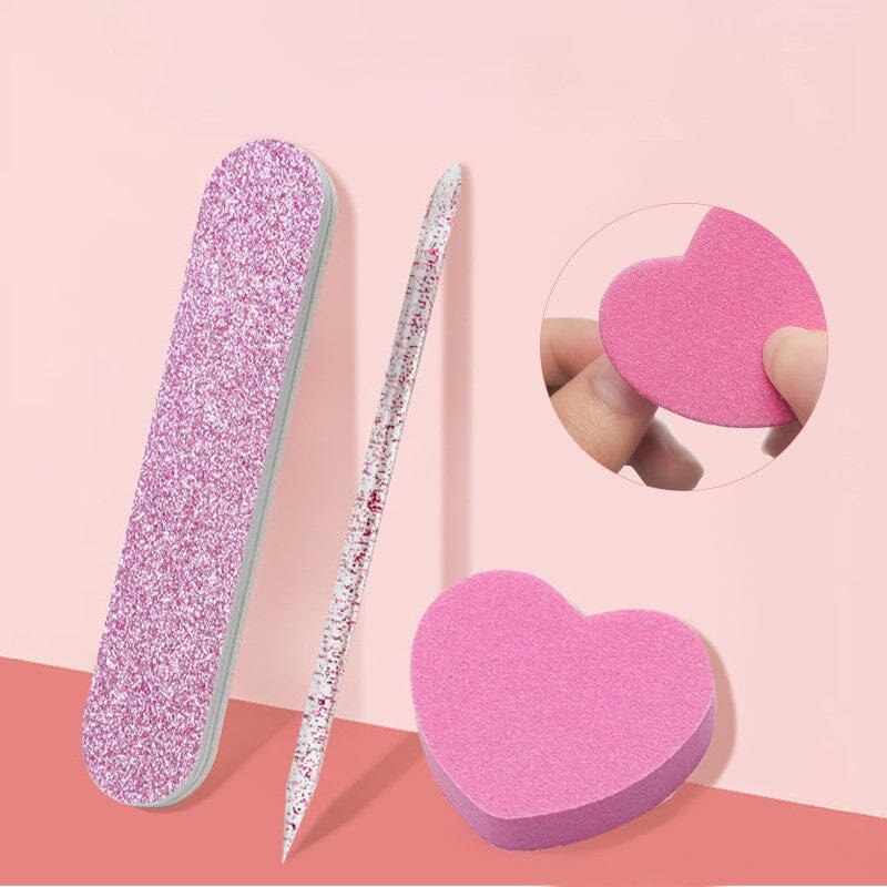 3pcs Pink Nail Cleaning Care Set - Image 2