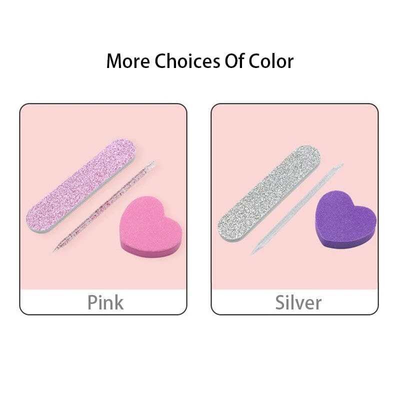 3pcs Pink Nail Cleaning Care Set - Image 7