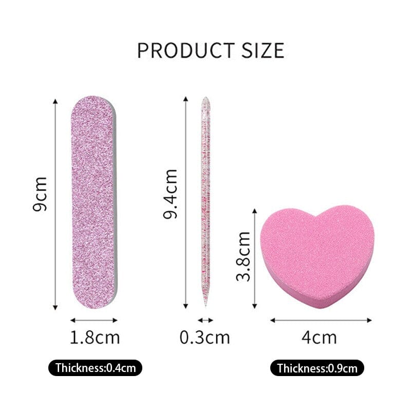 3pcs Pink Nail Cleaning Care Set - Image 9