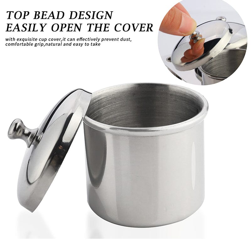3pcs Powder Liquid Cup Set Stainless Steel Manicure Container Cup - Image 5