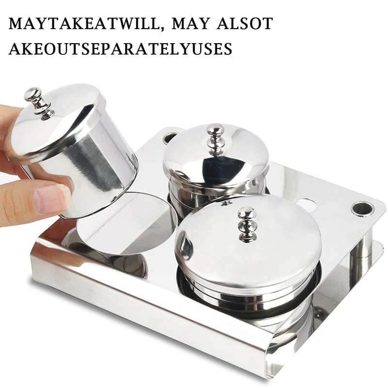 3pcs Powder Liquid Cup Set Stainless Steel Manicure Container Cup - Image 6