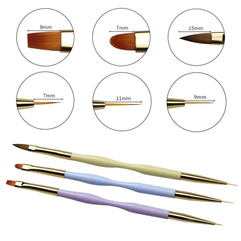 3Pcs Set Double Head Liner Brushes - Image 5
