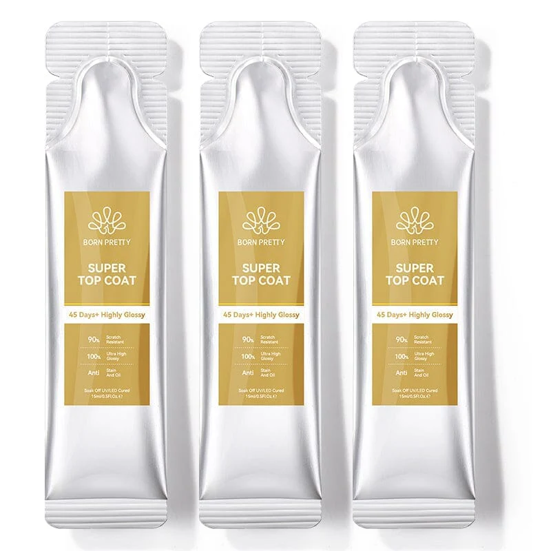 3pcs Super Top Coat 15ml (Bag)