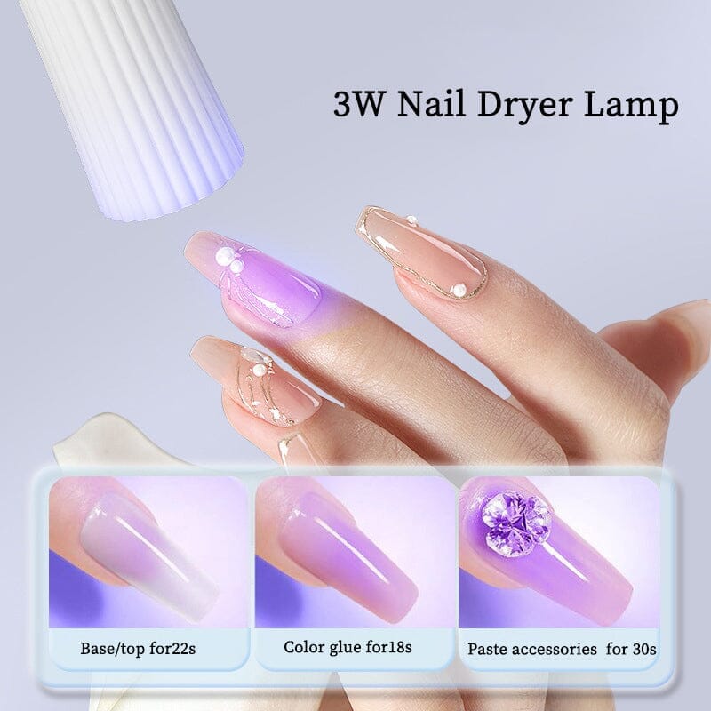 3W Pink USB Handheld Nail Dryer Lamp - Image 8