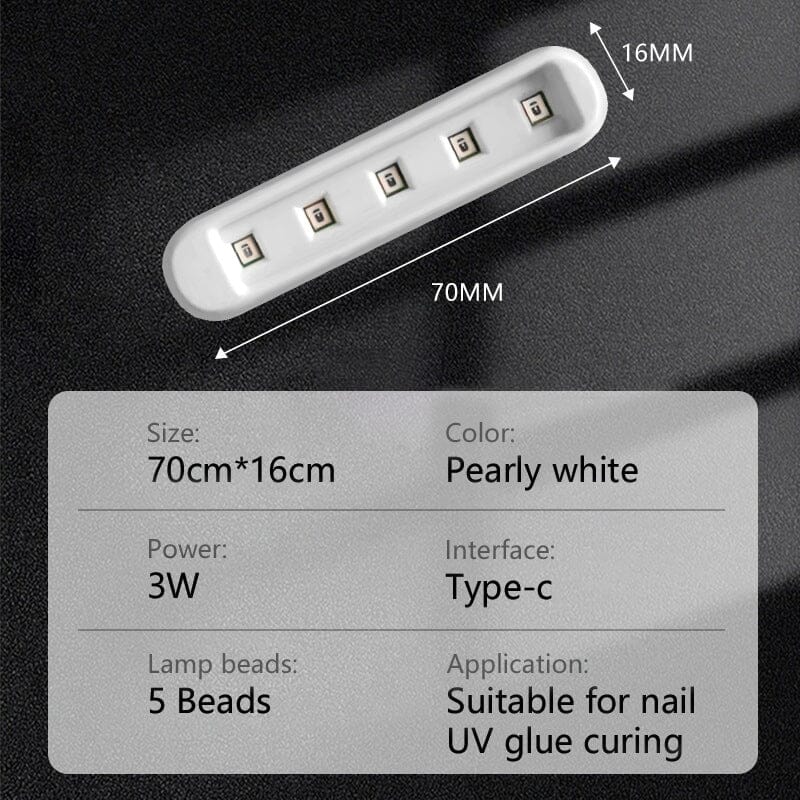 3W White USB UV Nail Dryer Lamp - Image 4
