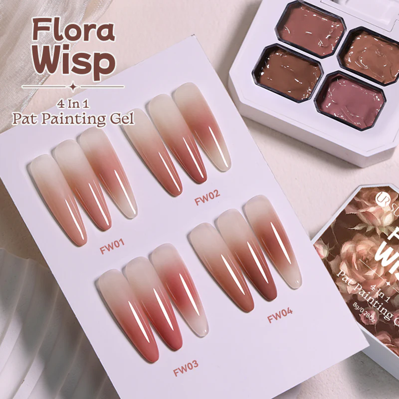 4 Colors 4 in 1 Pat Painting Gel Flora Wisp - Image 3