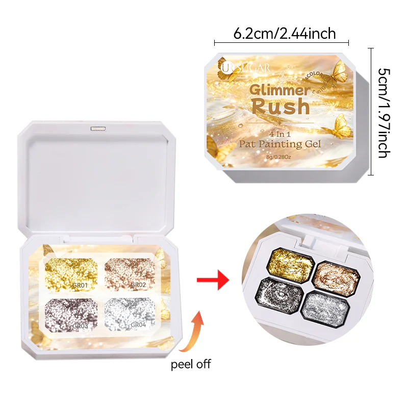 4 Colors 4 In 1 Pat Painting Gel Glimmer Rush - Image 10