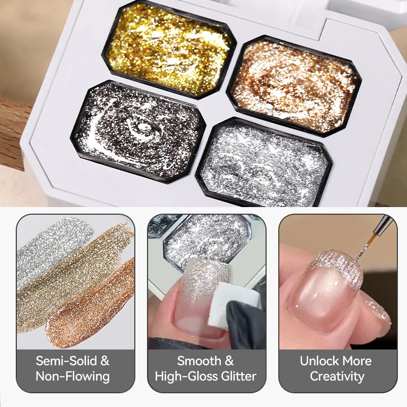 4 Colors 4 In 1 Pat Painting Gel Glimmer Rush - Image 8