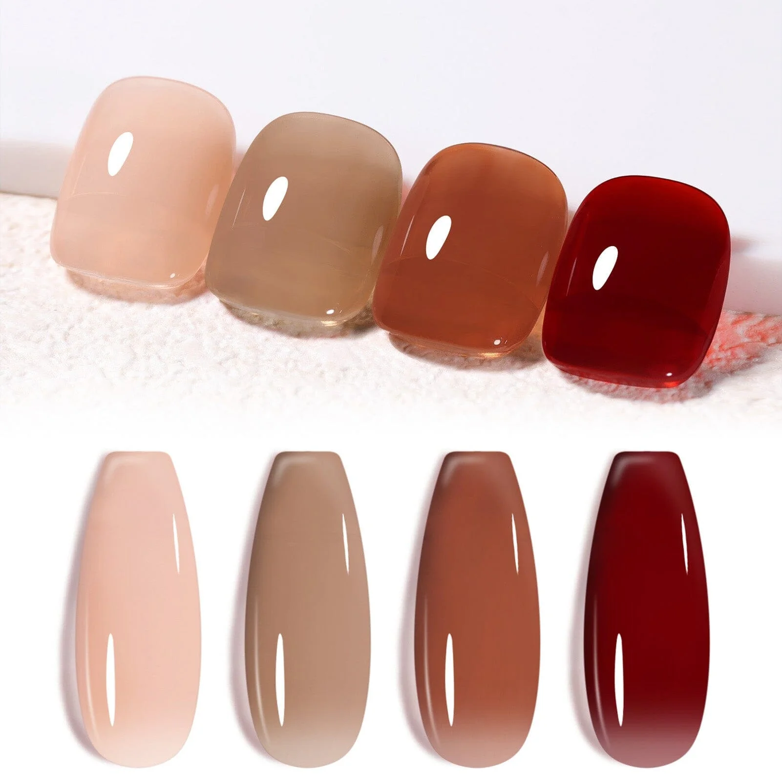 4 Colors Autumn Ember Milky Jelly Gel Set 7ml - Image 5