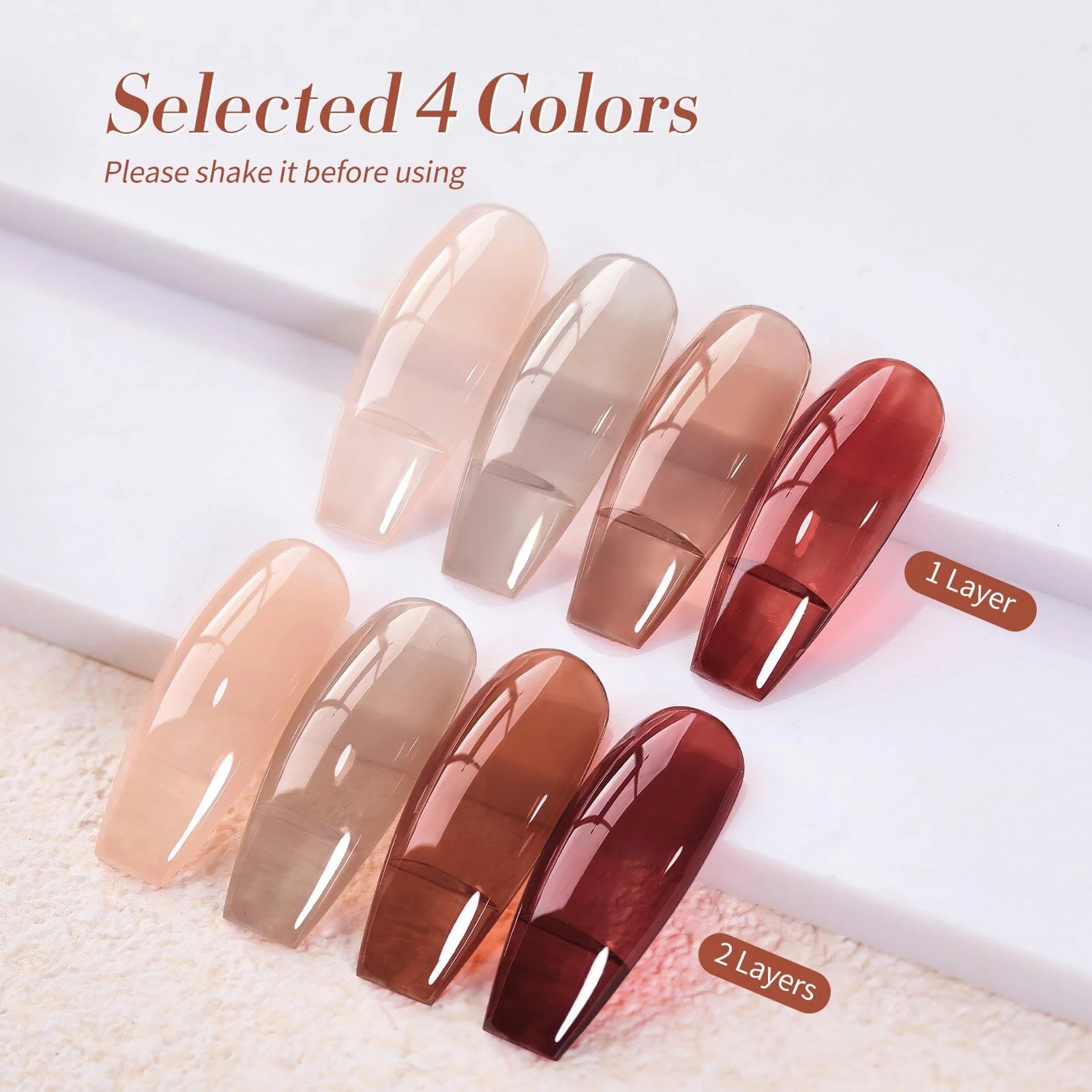 4 Colors Autumn Ember Milky Jelly Gel Set 7ml - Image 7