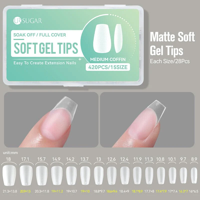420pcs Matte Soft Gel Tips - Image 13