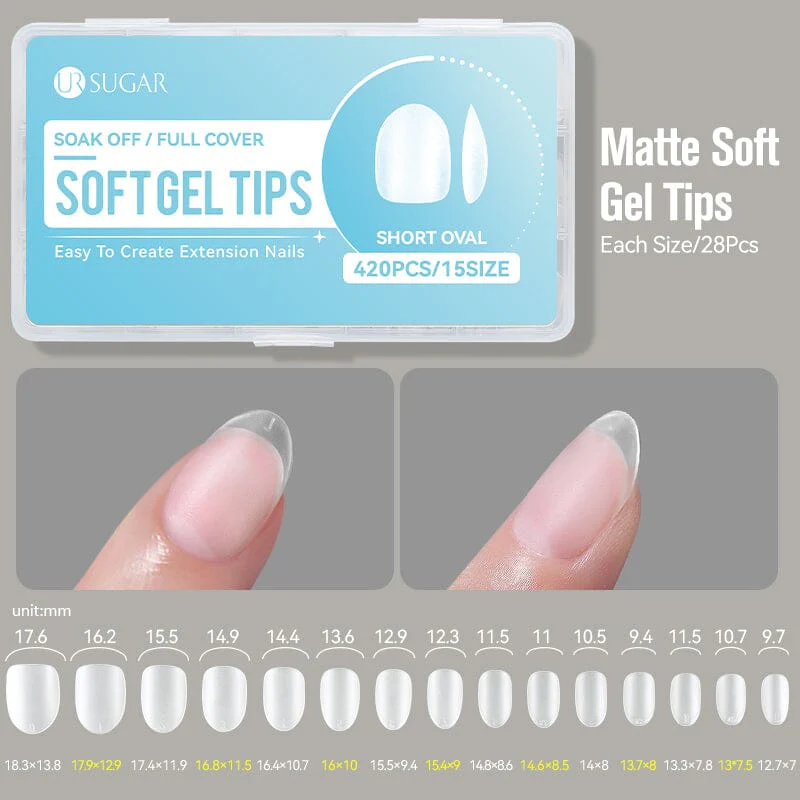 420pcs Matte Soft Gel Tips - Image 15
