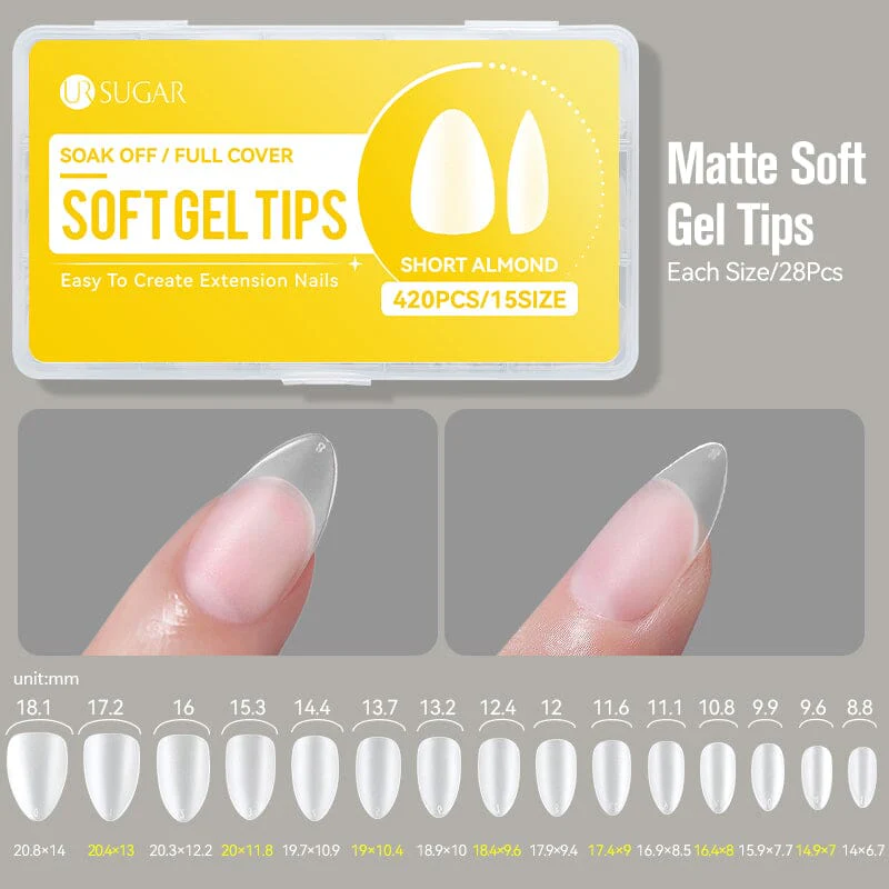 420pcs Matte Soft Gel Tips - Image 16