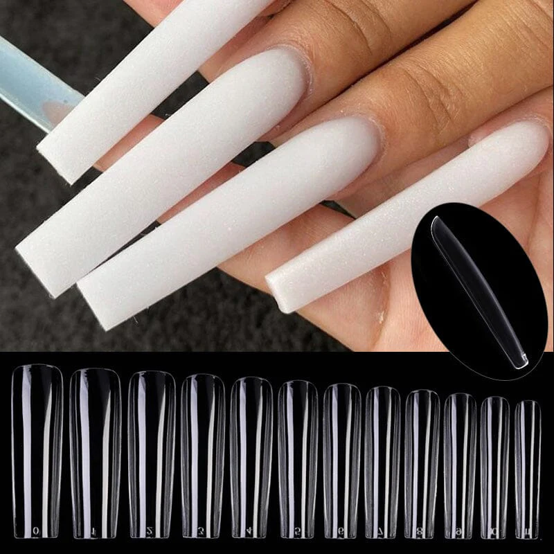 48pcs Almond Transparent False Nail Tips - Image 6