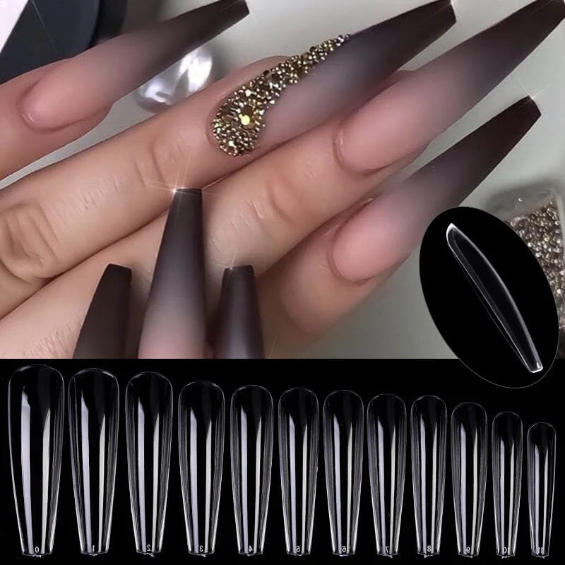 48pcs Almond Transparent False Nail Tips - Image 7